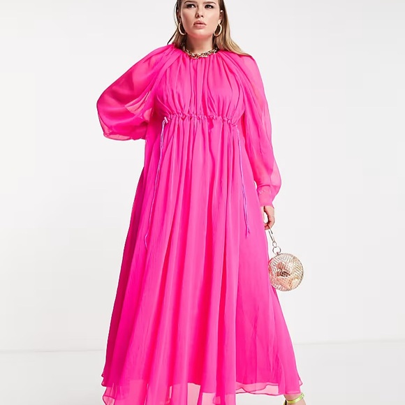 New: asos edition Curve. Ruched Midi Maxi Dress. US Size 20 - Picture 5 of 13